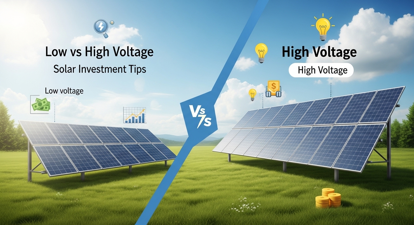 投資家必見！太陽光発電の低圧 vs 高圧の違いと儲かるポイント